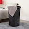 Mind Reader 60L Ventilated Slim Laundry Hamper with Cut Out Handles & Attached Hinged Lid, 2ct.